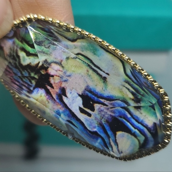 Watercolor Marble Diamond Cut Acrylic Earrings - Picture 4 of 9